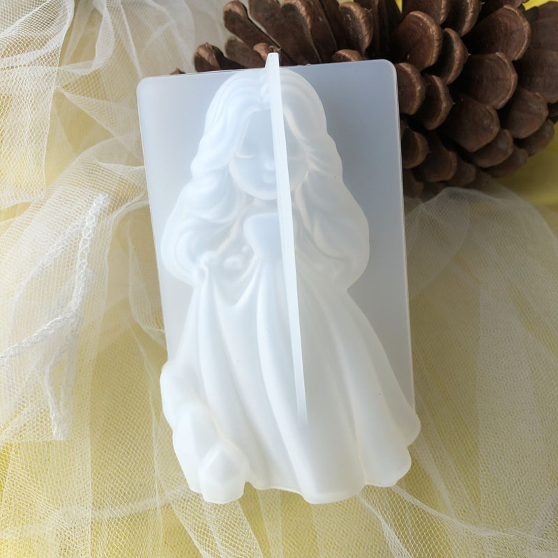 3D Printing Model - 3D süße Prinzessin Silikon Kerze Form