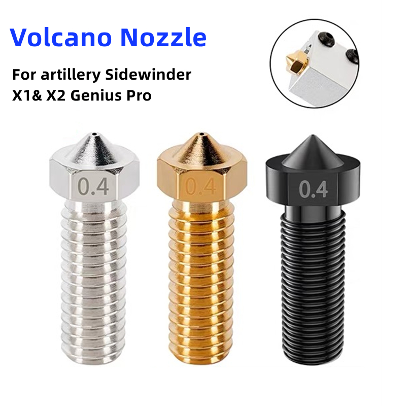 3D Printer Nozzle Brass - Vulkandüse für Artillery Sidewinder X1 &
