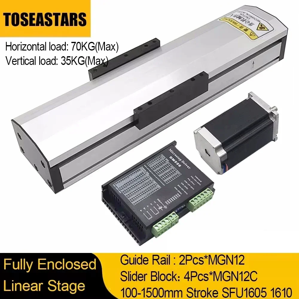 Linear Guide Rail - Vollständig geschlossene Linearschienenführung, Gleitstufe, Staubschutz, 90