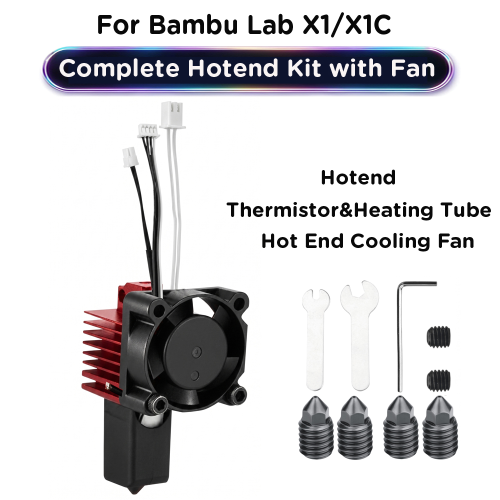 3D Printing X1 Carbon - Plug-and-Play Komplettes Hotend-Montage-Kit, Lüfter-Upgrade 2.0 mit