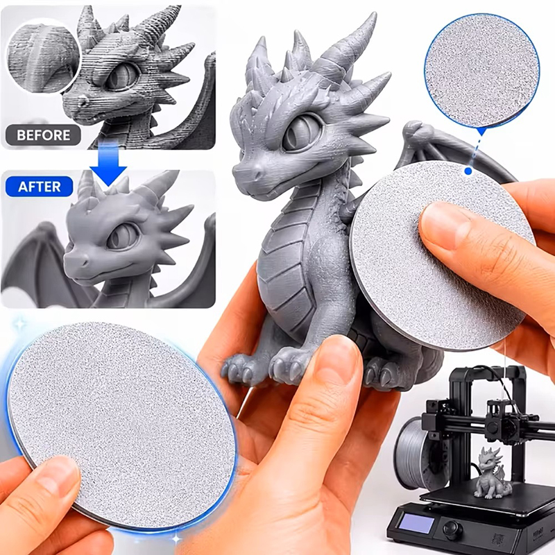 3D Printing Model - 3D-Druck-Harz-Polierscheibe, PLA-Schichtlinien-Entfernungswerkzeug, 180er Körnung für Modell-Feinbearbeitung,