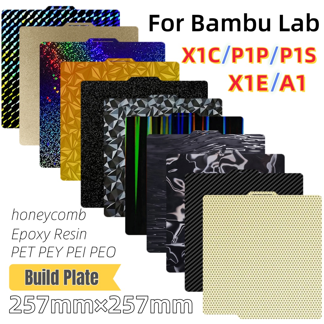 3D Printing Bambu Lab - Bauplatte 257x257 Federstahlblech Peo H1H Pey