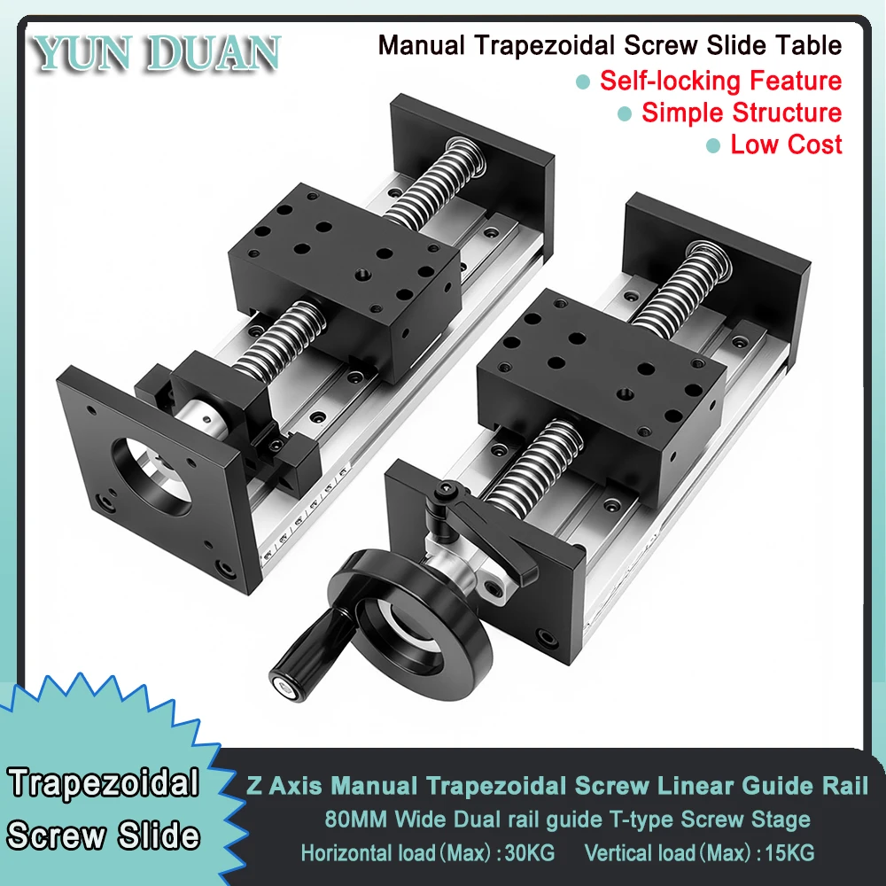 Linear Guide Rail - Z-Achse 80mm breiter Trapezgewindetisch Linearantrieb selbstverriegelnd