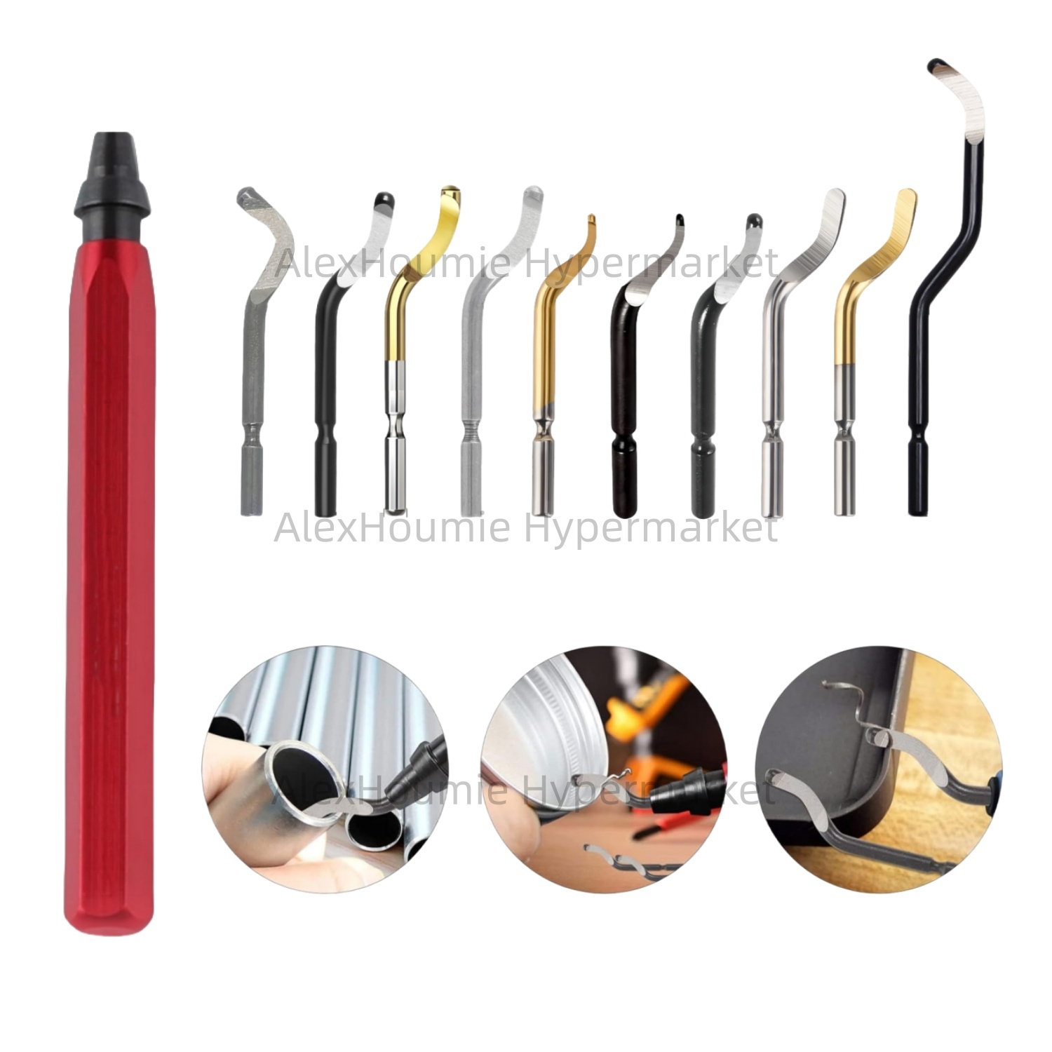 3D Printing Files - RB1000 Hand-Entgratungswerkzeug aus Metall, rot, mit