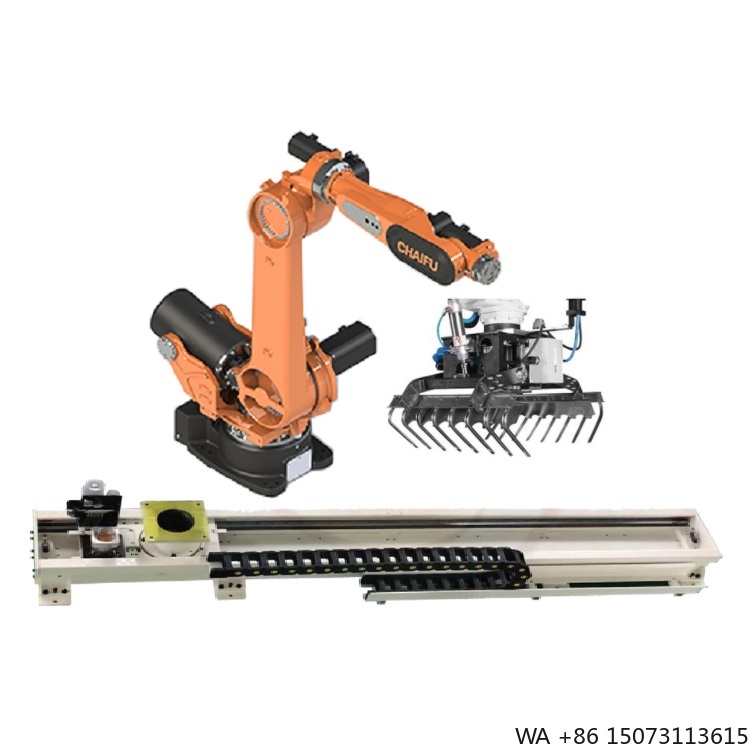 Linear Guide Rail - 6-Achsen Industrieroboterarm mit Greifer und Linearführungsschiene