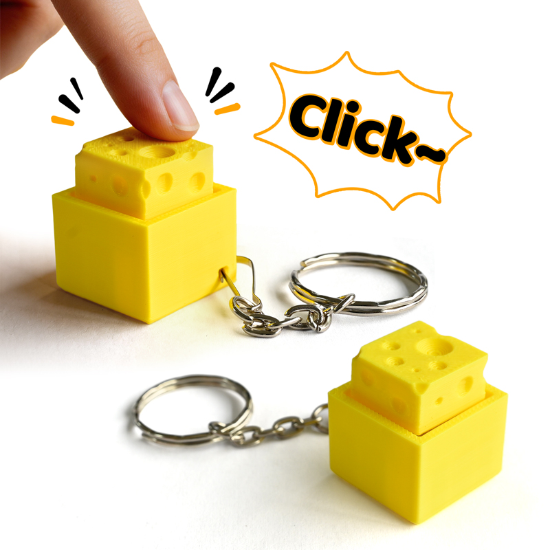 3D-gedruckter Käse-Schlüsselan – 3D Printing Model Bewertung und Preis