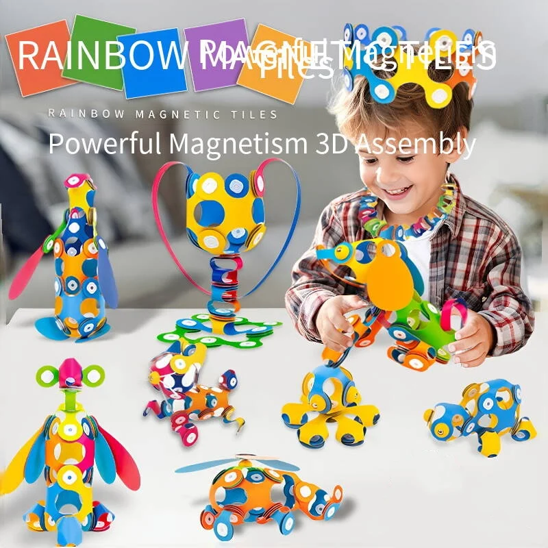 48-teiliges Regenbogen-Magnetp – 3D Printing Lego Bewertung und Preis