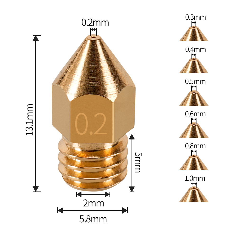 MK7 MK8 Düse 0,4mm 0,3mm 0,2mm – 3D Printing Industry Bewertung und Preis