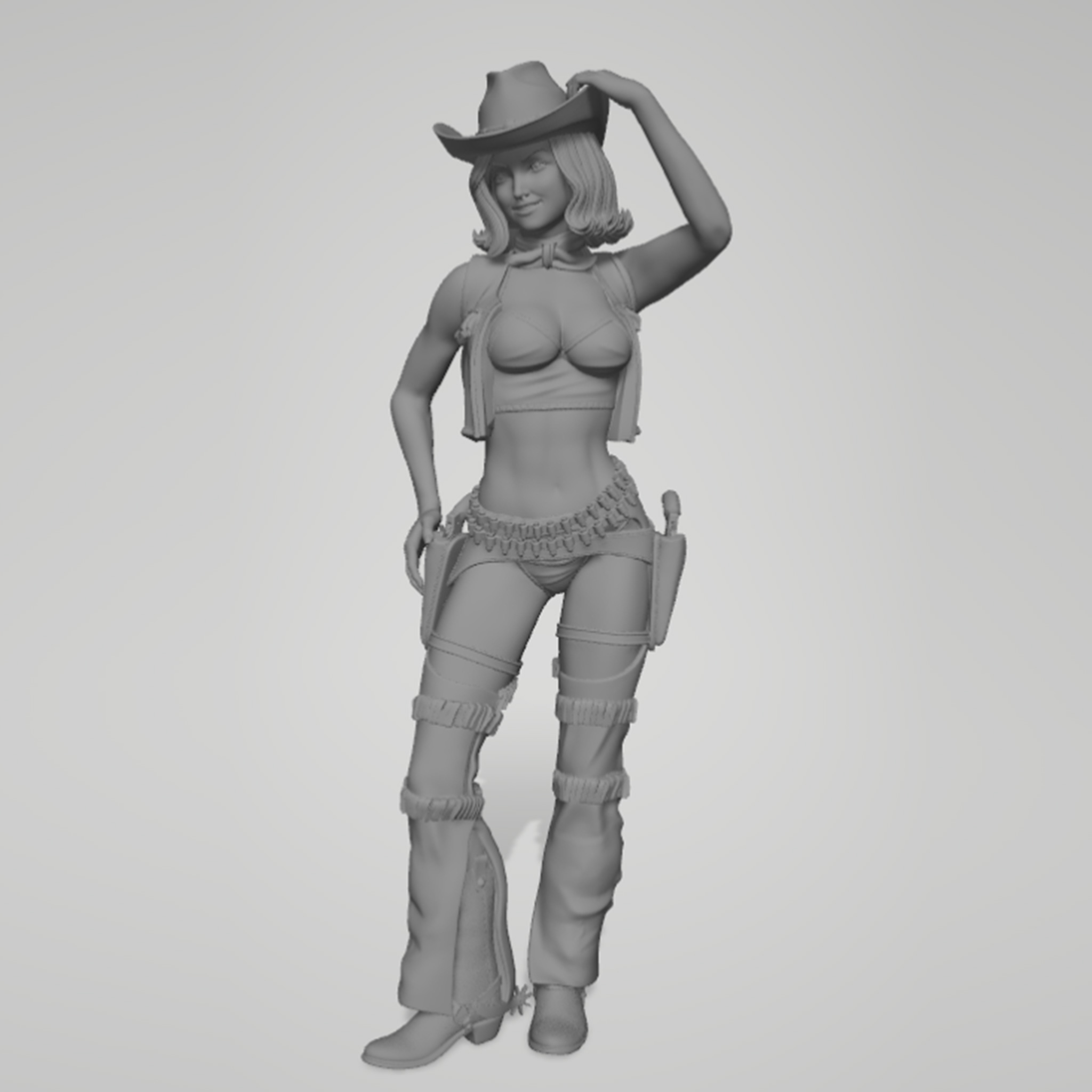 1/24 1/18 1/12 Cowboy-Mädchen  – 3D Printing Liquid Bewertung und Preis