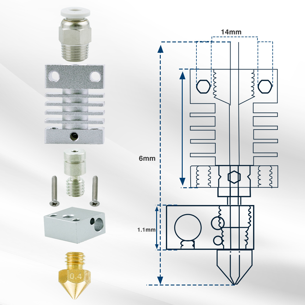 Für Creality Ender 3 CR-10 CR- – 3D Printer Nozzle Brass Bewertung und Preis