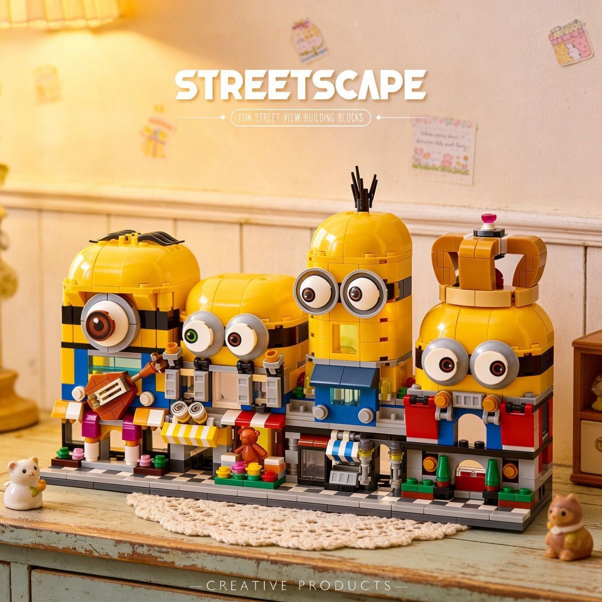 4-in-1 Minions Cartoon Straßen – 3D Printing Lego Bewertung und Preis
